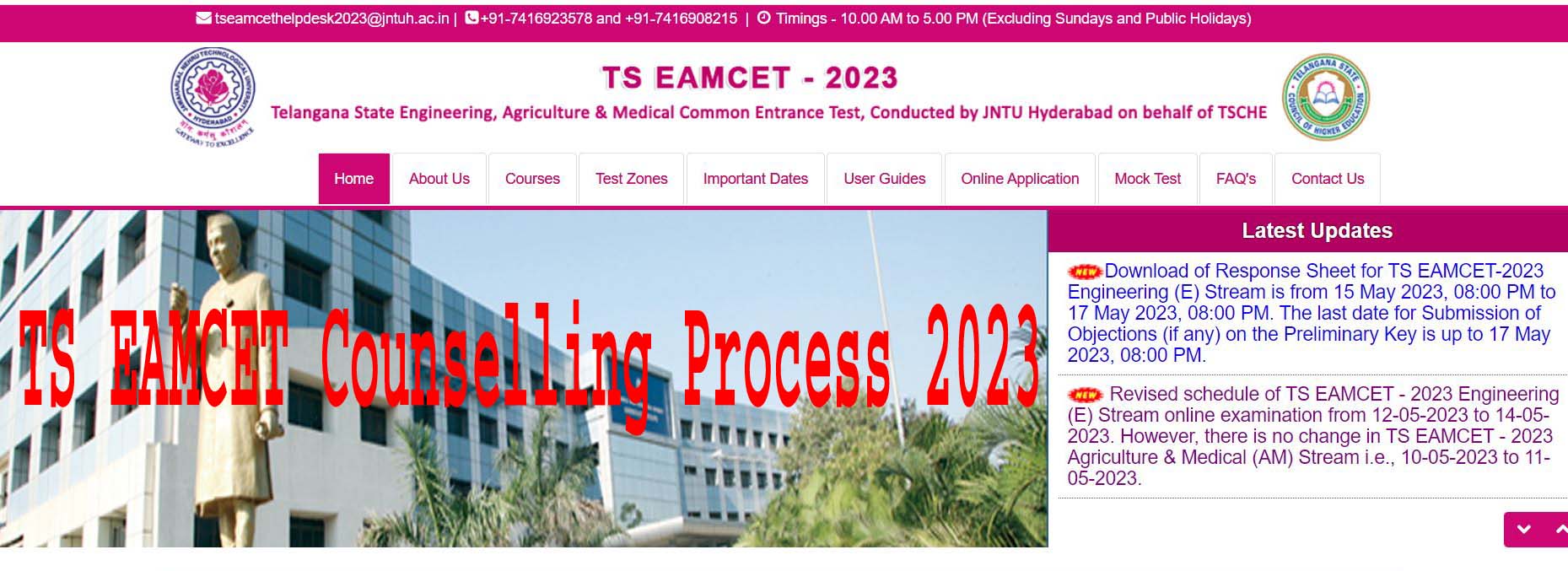 TS EAMCET Counselling Process 2023